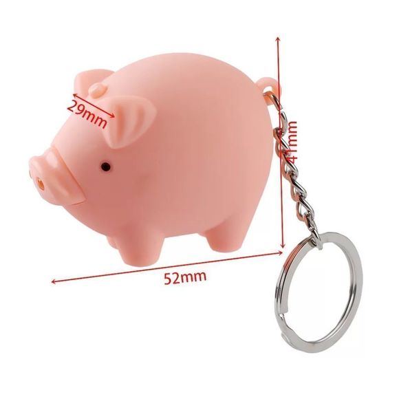 Pig 🐷 Keychain With LED Flashlight - Picture 5 of 12
